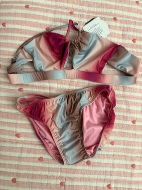 Brand new with tags Peixoto Girls Ombre Pink Blue Gradient Bikini